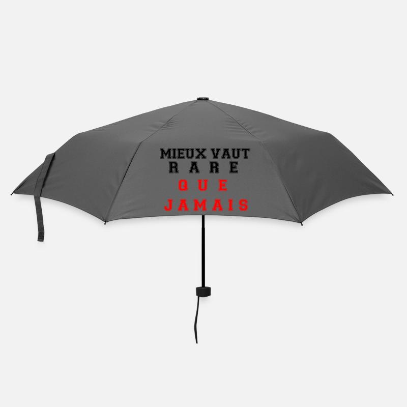 Besser selten als nie - Regenschirm (klein) - Grau