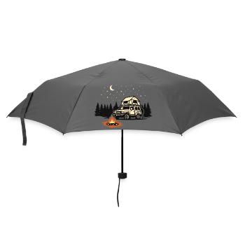 Dachzelt Camping Shirt für Outdoor Abenteurer - Regenschirm (klein) - Grau - Vorne