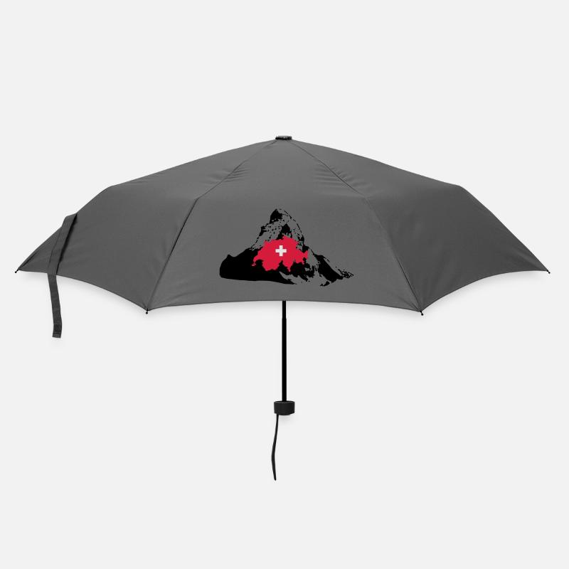 Schweiz / Matterhorn - Regenschirm (klein) - Grau