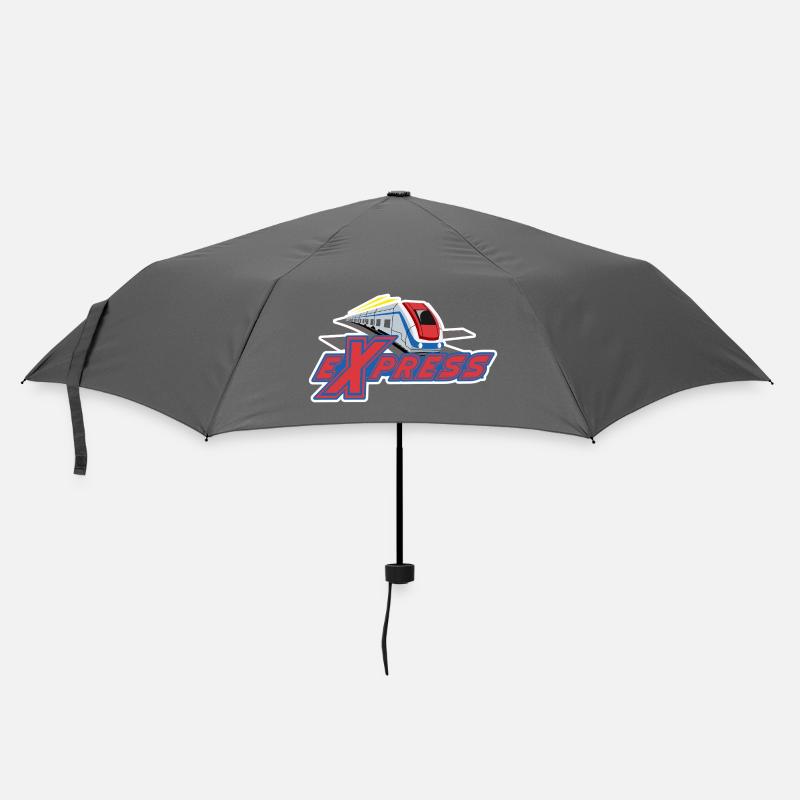 Design eines Hochgeschwindigkeits-Express-Hochgeschwindigkeitszuges - Regenschirm (klein) - Grau