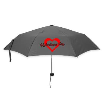 Valentinstag Herzschrift Design - Regenschirm (klein) - Grau - Vorne