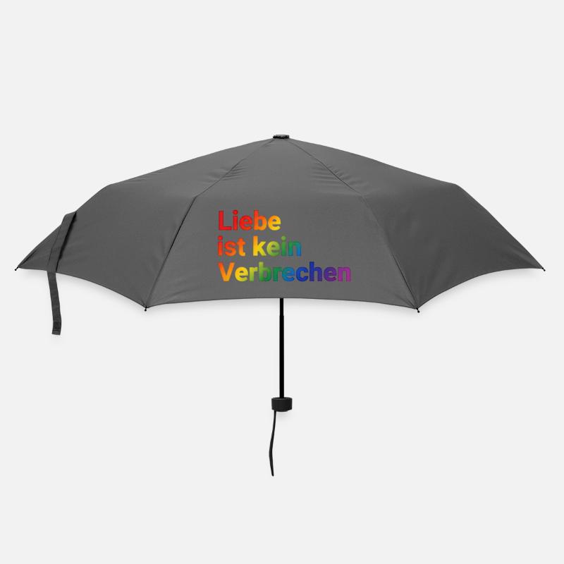 Liebe ist kein Verbrechen Regenbogen - Regenschirm (klein) - Grau