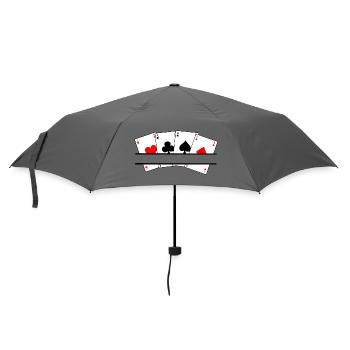 Textbanner mit vier Assen - Regenschirm (klein) - Grau - Vorne