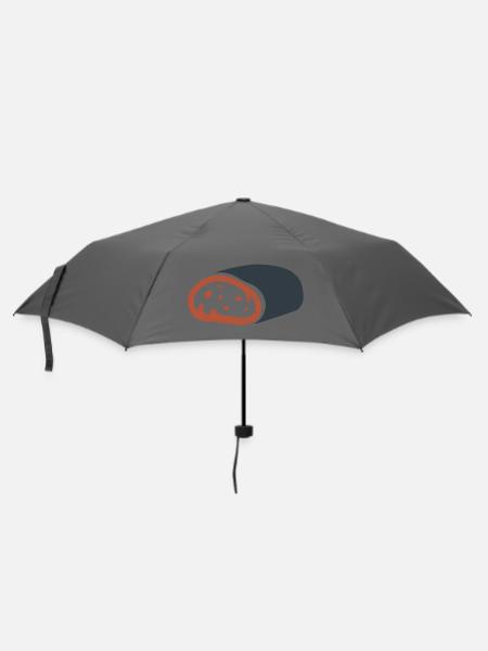 Brotlaib Scheibe Grafik - Regenschirm (klein) - Grau