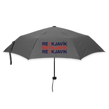 REYKJAVIK Iceland Island Flagge - Regenschirm (klein) - Grau - Vorne