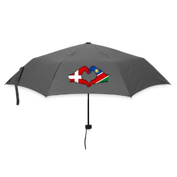 Denmark Namibia Flag Heart - Umbrella (small) - grey - Front