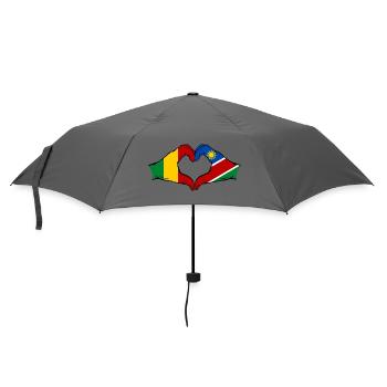 Mali Nairobi Flagge Hände Herz - Regenschirm (klein) - Grau - Vorne