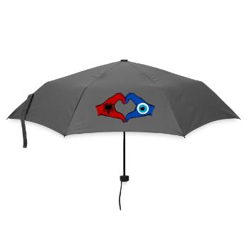 Drapeau Nazar d’Albanie Mains en forme de cœur - Parapluie standard - bruyère - Devant