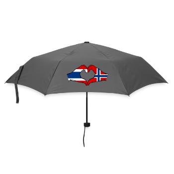 Thailand Schweden Flagge Hände Herzform - Regenschirm (klein) - Grau - Vorne