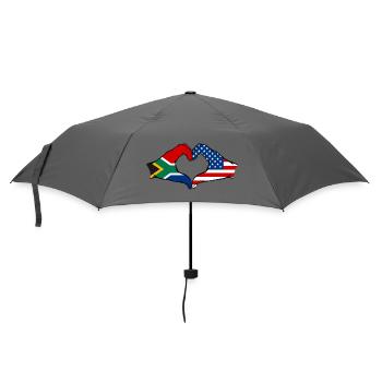 Afrique du Sud États-Unis drapeau mains forme de coeur - Parapluie standard - bruyère - Devant