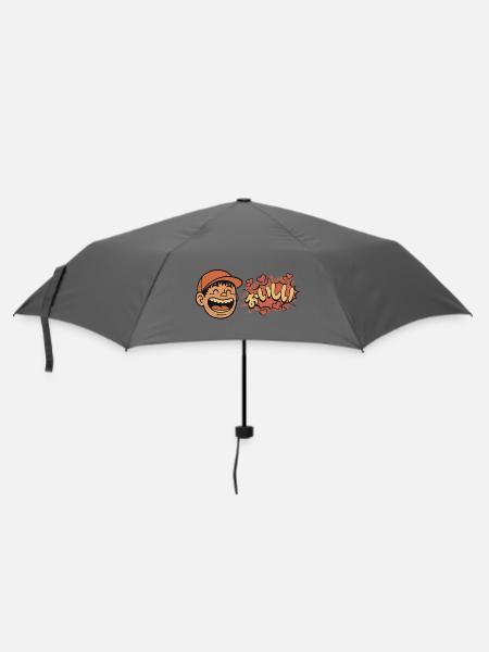 Fröhlicher Junge – oishii Herzen - Regenschirm (klein) - Grau