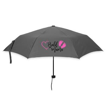 Bientôt Maman Bébé Grossesse Naissance Coeur Fille - Parapluie standard - bruyère - Devant