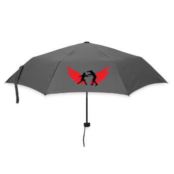 Geflügelter Fechter: Die Geschwindigkeit von Schwert und Eisen - Regenschirm (klein) - Grau - Vorne