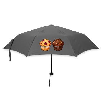 Muffin-Duo Himbeer Schoko - Regenschirm (klein) - Grau - Vorne