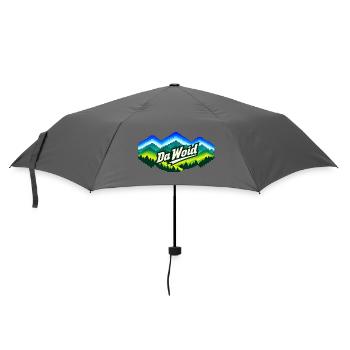 Bayerischer Wald - T-Shirt Pixelwald - Regenschirm (klein) - Grau - Vorne