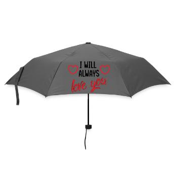 I will always love you - love illustration - Umbrella (small) - grey - Front