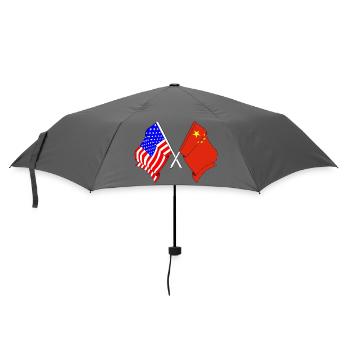 Drapeau des États-Unis et drapeau de la Chine - Parapluie standard - bruyère - Devant