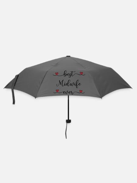 Hebamme - Regenschirm (klein) - Grau
