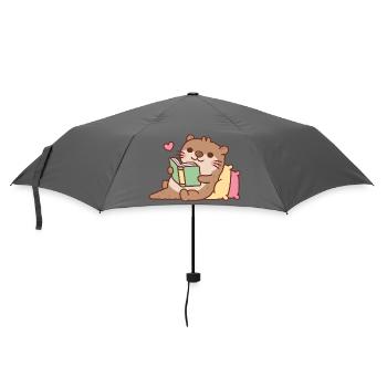La loutre mignonne se détend avec un livre - Parapluie standard - bruyère - Devant