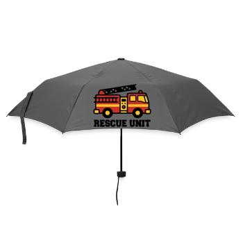 Feuerwehrauto Logo - Regenschirm (klein) - Grau - Vorne