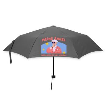 Enkelgeschenk Shirt Humor - Regenschirm (klein) - Grau - Vorne