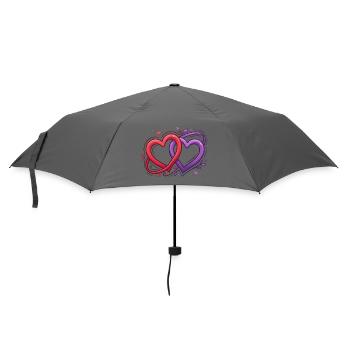 Intricate heart duets - Umbrella (small) - grey - Front