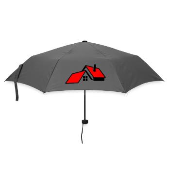 Maison avec logo de toit rouge - Parapluie standard - bruyère - Devant