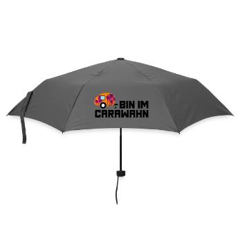 Caravan Palmen Wohnwagen Urlaub Camping Camper - Regenschirm (klein) - Grau - Vorne