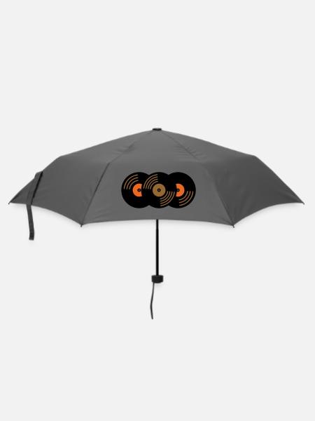 Schallplatten Sammlung Musik Fan - Regenschirm (klein) - Grau