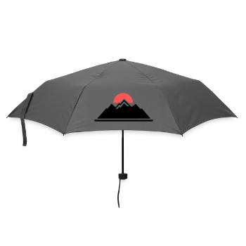Mountains Sun Hiking Outdoor Alpine Club - Umbrella (small) - grey - Front
