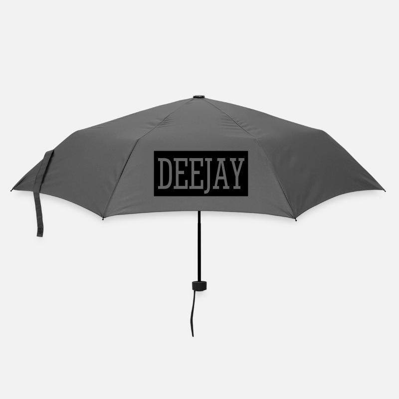 deejay dj musik aufkleber sticker patch bassparty - Regenschirm (klein) - Grau