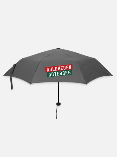 Guldheden Göteborg Streifenlogo - Regenschirm (klein) - Grau