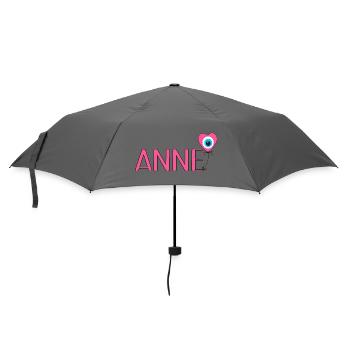 Anne mit Nazar Luftballon - Regenschirm (klein) - Grau - Vorne