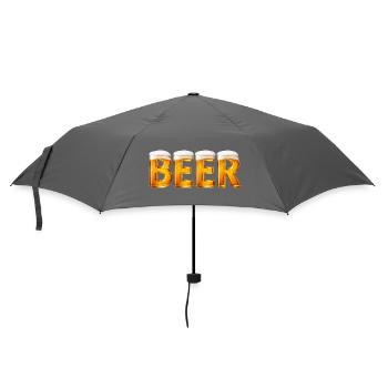 Beer Shirt | Funny Beer Lover Graphic Tee - Umbrella (small) - grey - Front