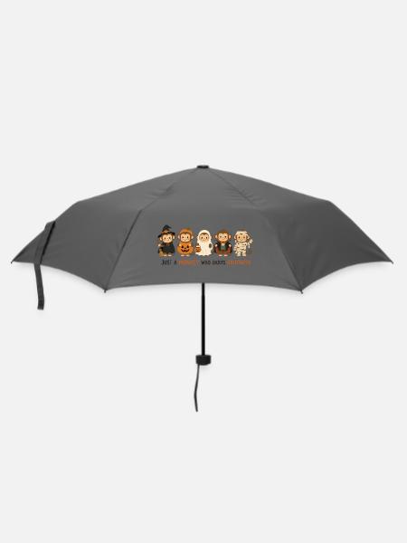 Halloween-Affe - Regenschirm (klein) - Grau