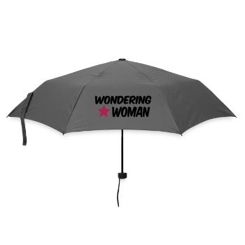 wondering woman - Regenschirm (klein) - Grau - Vorne