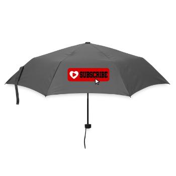 Fabelhaftes Symbol für die Schaltfläche "Abonnieren" des YouTube-Kanals - Regenschirm (klein) - Grau - Vorne