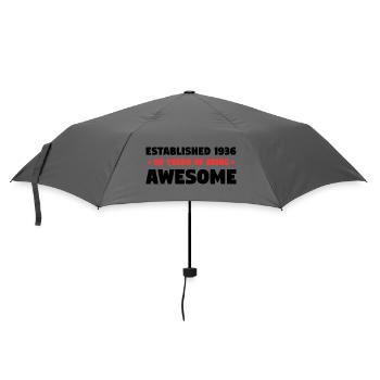 Established 1936 90 Jahre Awesome Geburtstag - Regenschirm (klein) - Grau - Vorne