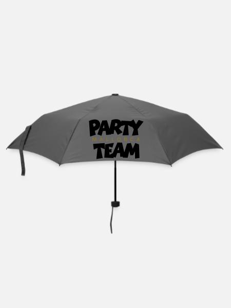 Mallorca Gold Party Team - Regenschirm (klein) - Grau