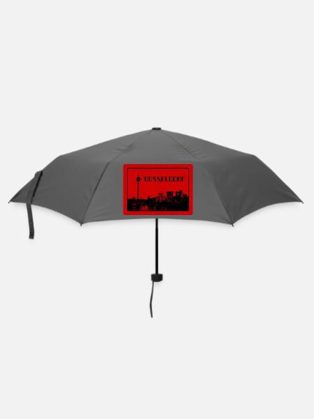 Duesseldorf Skyline Red Edition - Regenschirm (klein) - Grau