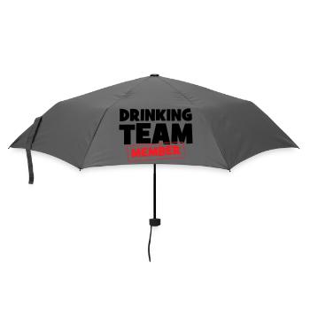 Mitglied des Trinkteams / Alkohol - Regenschirm (klein) - Grau - Vorne