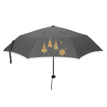 Golden Christmas Trees - Umbrella (small) - grey - Front