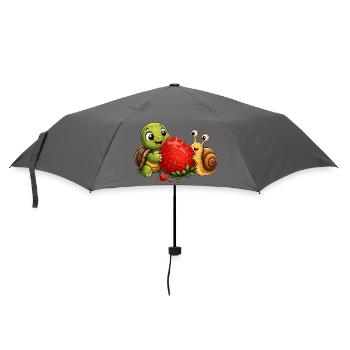 Petite amie tortue et joie fraise - Parapluie standard - bruyère - Devant