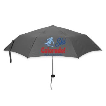 Retro Ski Colorado Unerforschte Gipfel - Regenschirm (klein) - Grau - Vorne