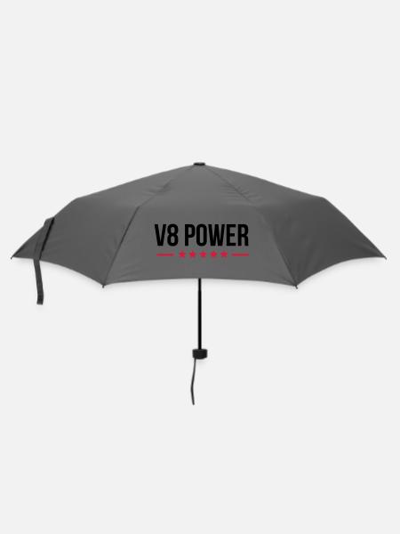 V8 Power - Regenschirm (klein) - Grau