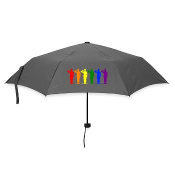 Multicolored Silhouettes Greeting - Umbrella (small) - grey - Front
