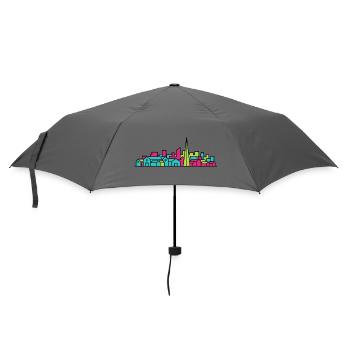 Silhouette moderne de la ligne d’horizon de Livingston City - Parapluie standard - bruyère - Devant