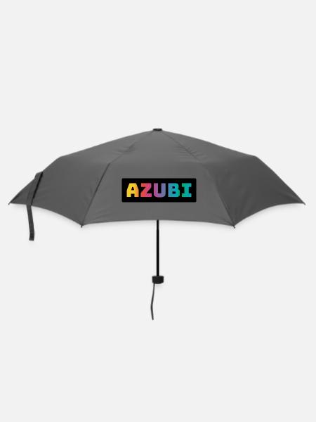 Azubi Tshirt coloured black - Regenschirm (klein) - Grau