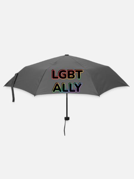 LGBT ALLY - Regenschirm (klein) - Grau