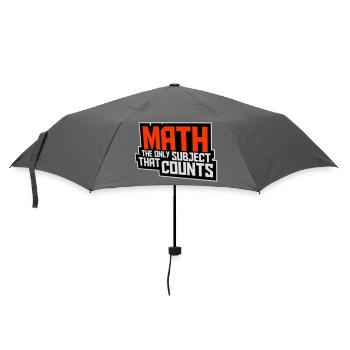 Math The Only Subject That Counts Nerd Mathe Logo - Regenschirm (klein) - Grau - Vorne